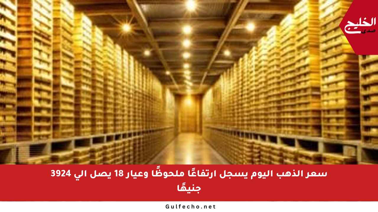 سعر الذهب اليوم يسجل ارتفاعًا ملحوظًا وعيار 18 يصل إلى 3924 جنيهًا
